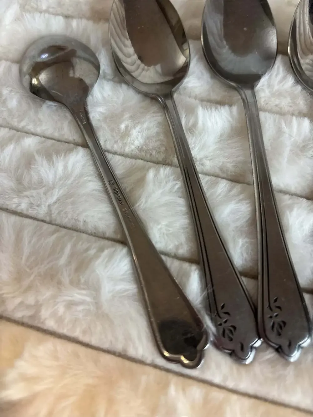 Vintage Imperial International FLEURETTE Stainless Korea Flatware Set 12 Pc Lot